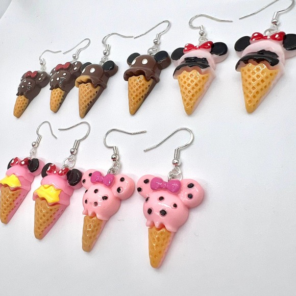 Mickey & Minnie Earrings - Ice Cream Earrings - Popsicle Earrings - Summer Earri - Picture 3 of 10